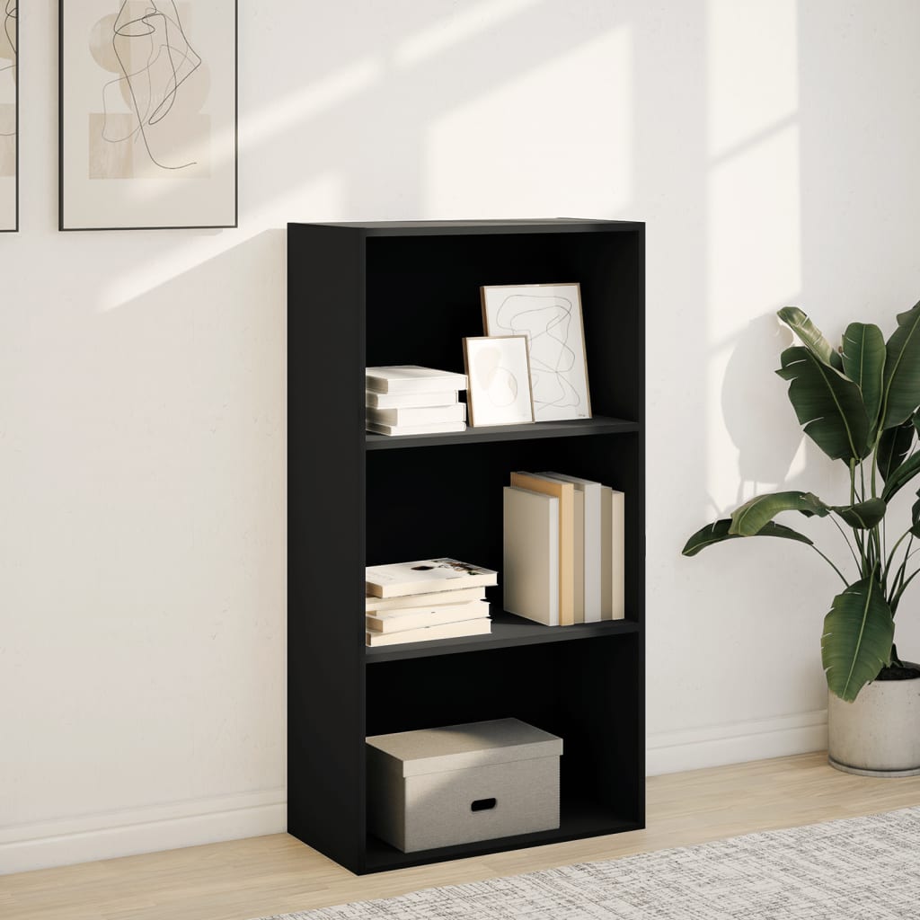 Bookcase Black 60x30x114 cm Engineered Wood