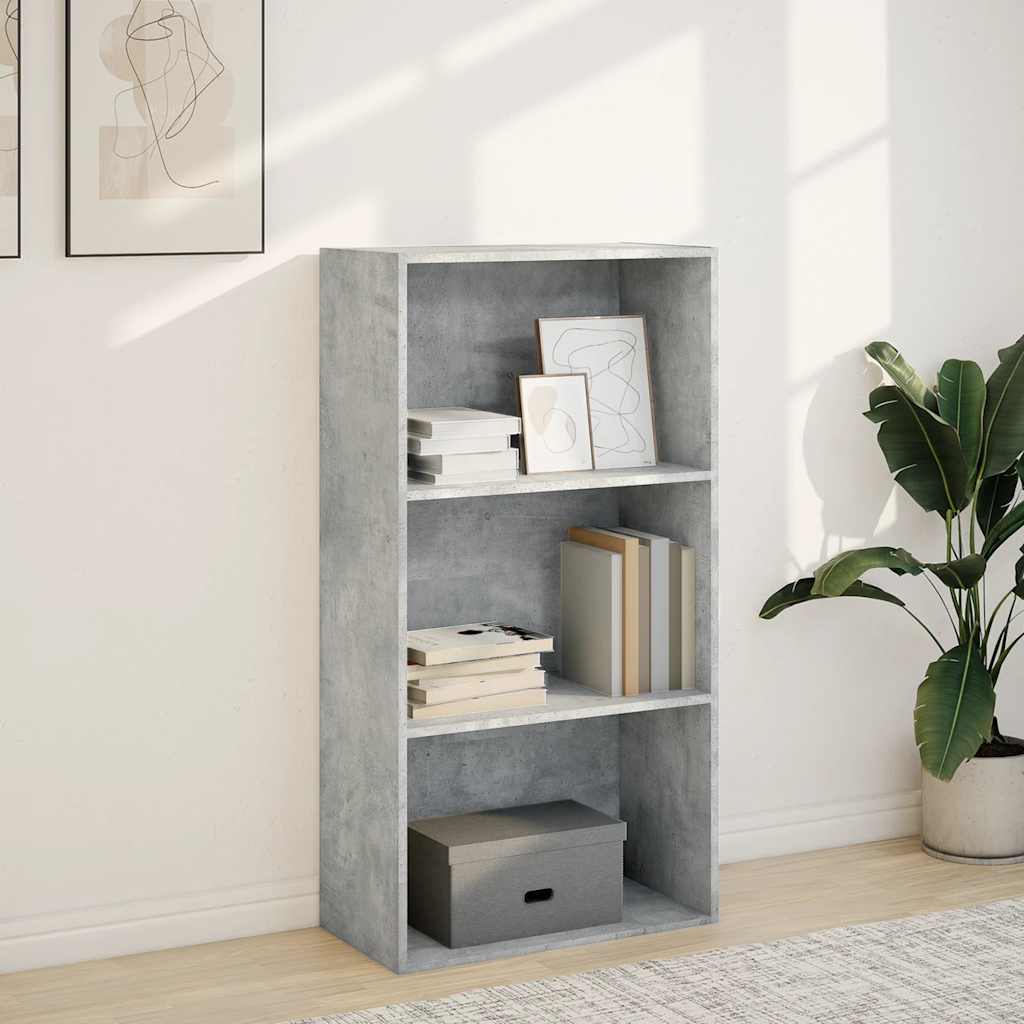 Bookcase Concrete Grey 60x30x114 cm Engineered Wood