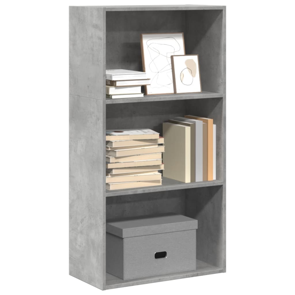 Bookcase Concrete Grey 60x30x114 cm Engineered Wood