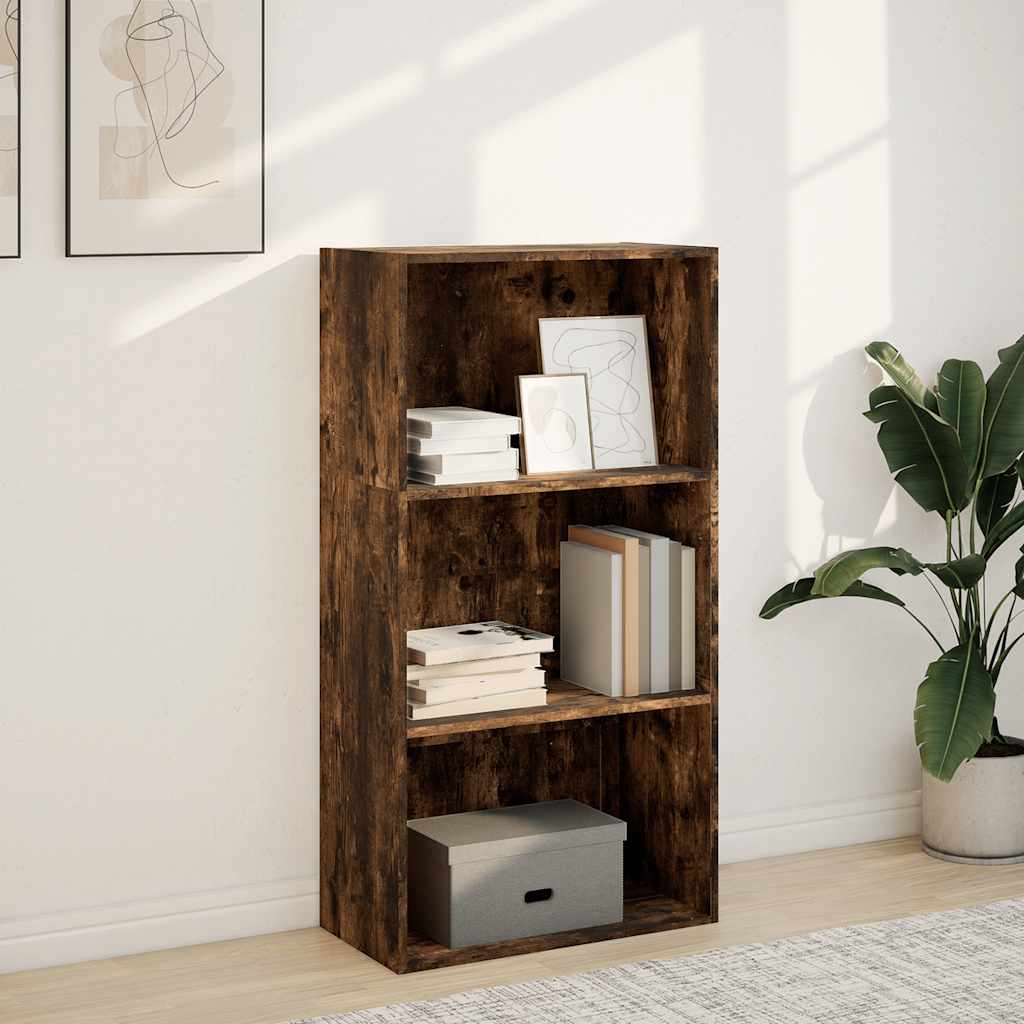 Bookcase Smoked Oak 60x30x114 cm Engineered Wood