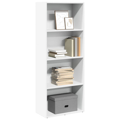 Bookcase White 60x30x152 cm Engineered Wood