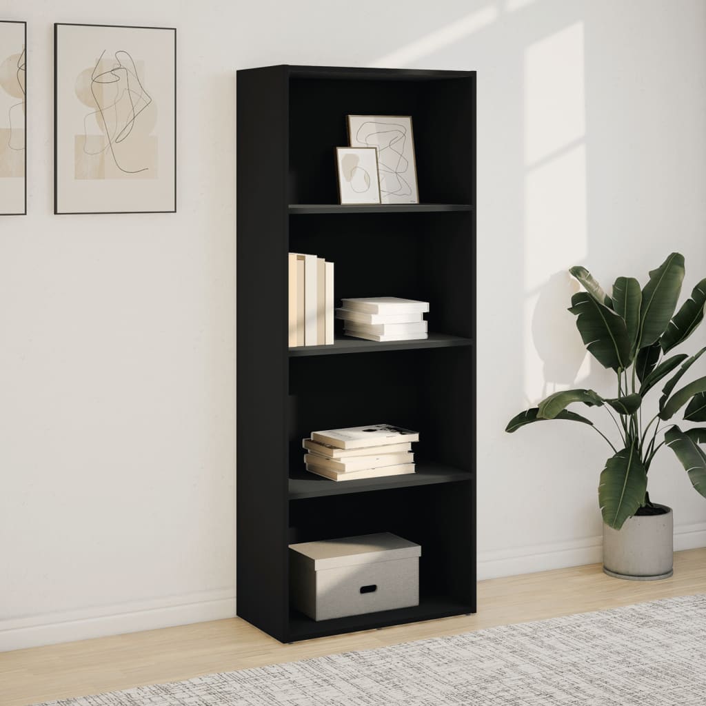 Bookcase Black 60x30x152 cm Engineered Wood