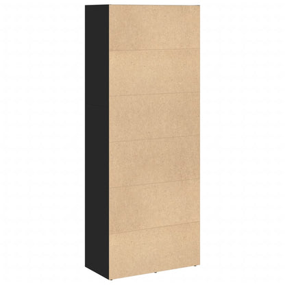 Bookcase Black 60x30x152 cm Engineered Wood