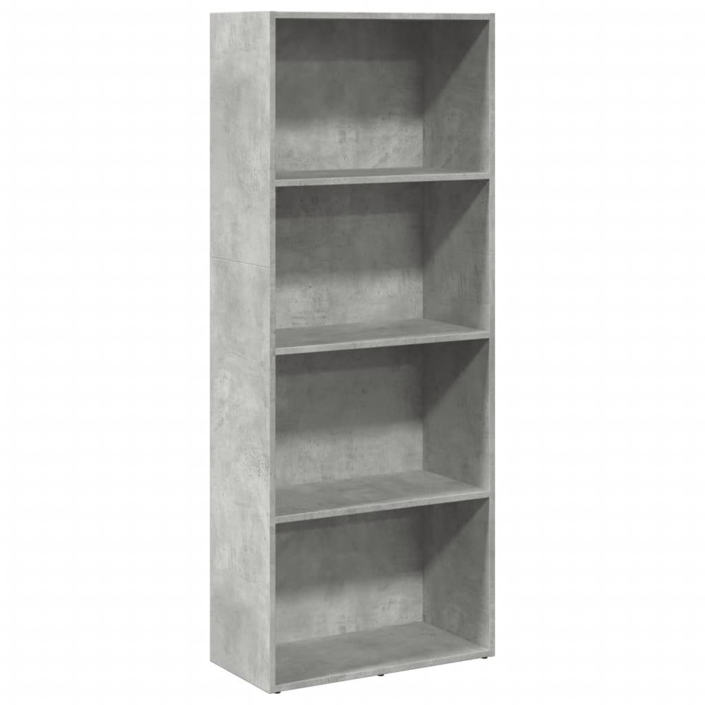 Bookcase Concrete Grey 60x30x152 cm Engineered Wood