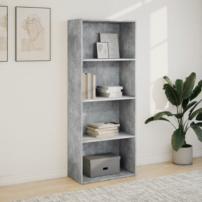 Bookcase Concrete Grey 60x30x152 cm Engineered Wood