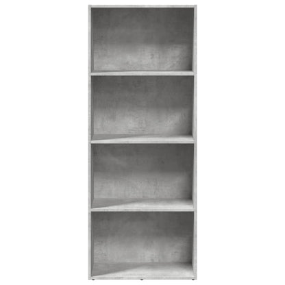 Bookcase Concrete Grey 60x30x152 cm Engineered Wood