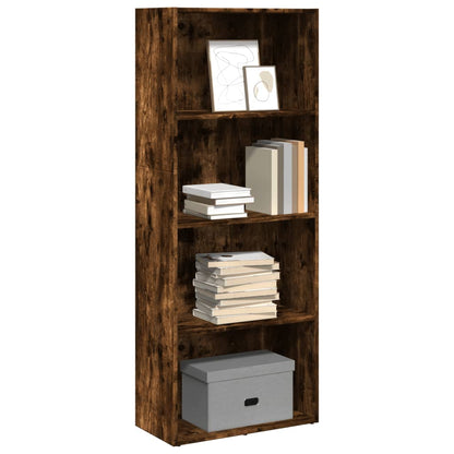 Bookcase Smoked Oak 60x30x152 cm Engineered Wood