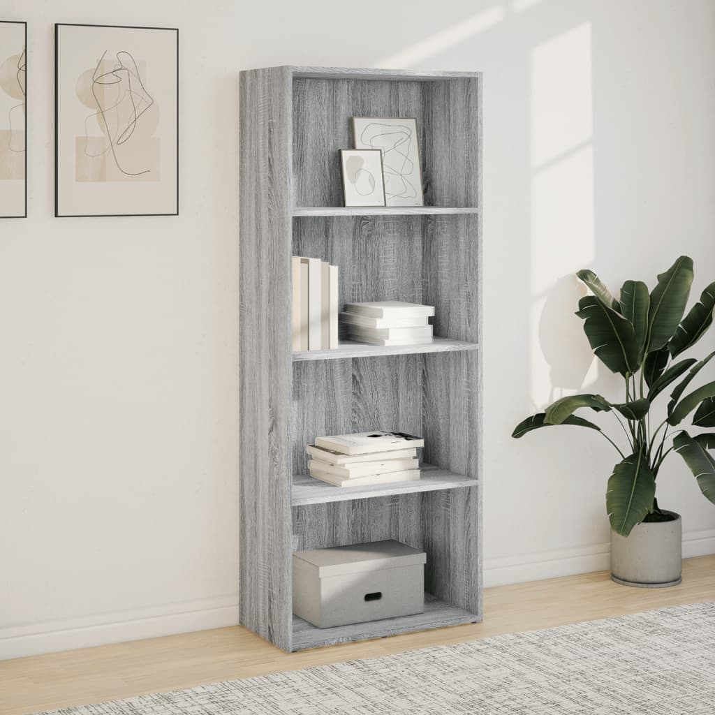 Bookcase Grey Sonoma 60x30x152 cm Engineered Wood