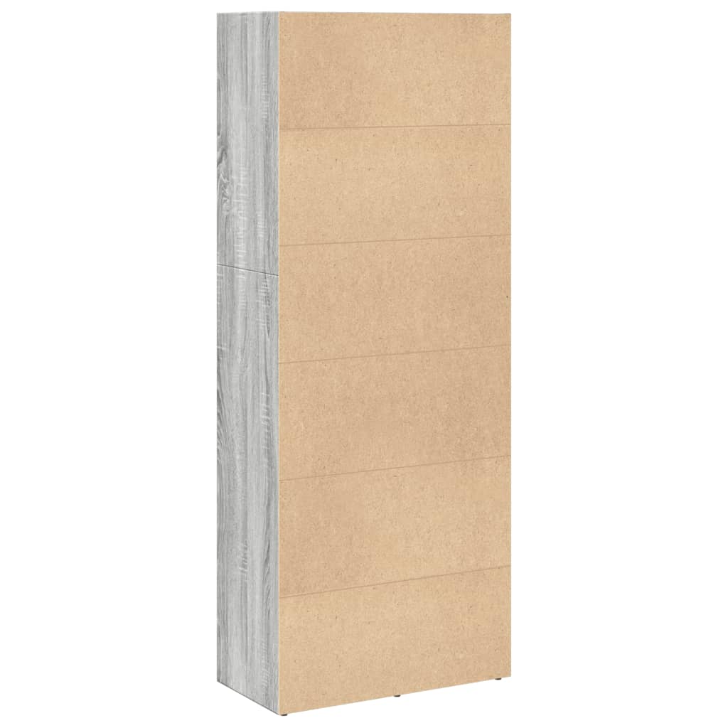 Bookcase Grey Sonoma 60x30x152 cm Engineered Wood