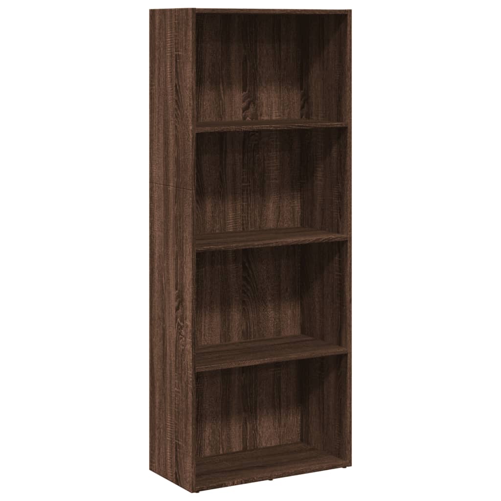 Bookcase Brown Oak 60x30x152 cm Engineered Wood