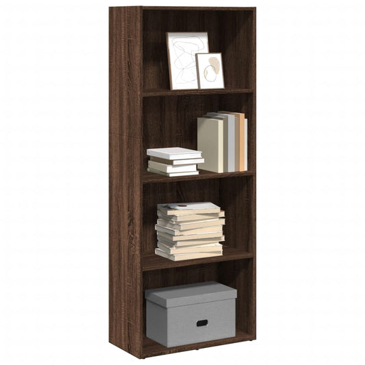 Bookcase Brown Oak 60x30x152 cm Engineered Wood