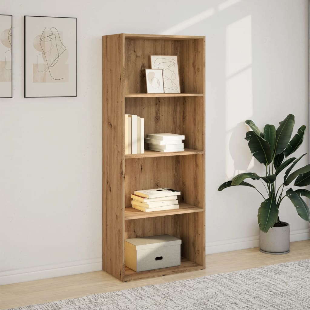 Bookcase Artisian Oak 60x30x152 cm Engineered Wood