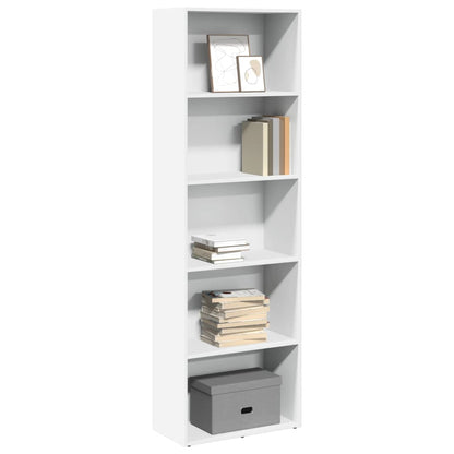 Bookcase White 60x30x189 cm Engineered Wood