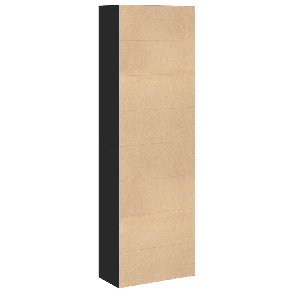 Bookcase Black 60x30x189 cm Engineered Wood