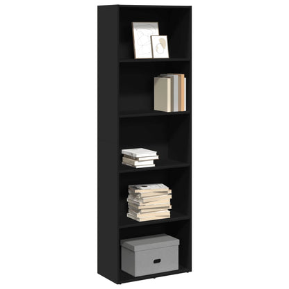 Bookcase Black 60x30x189 cm Engineered Wood