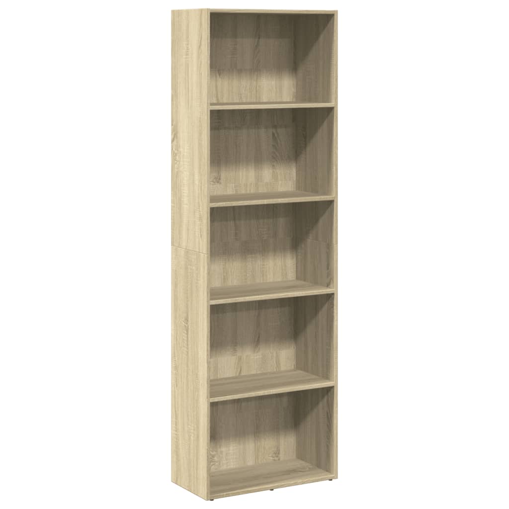 Bookcase Sonoma Oak 60x30x189 cm Engineered Wood