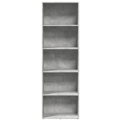 Bookcase Concrete Grey 60x30x189 cm Engineered Wood