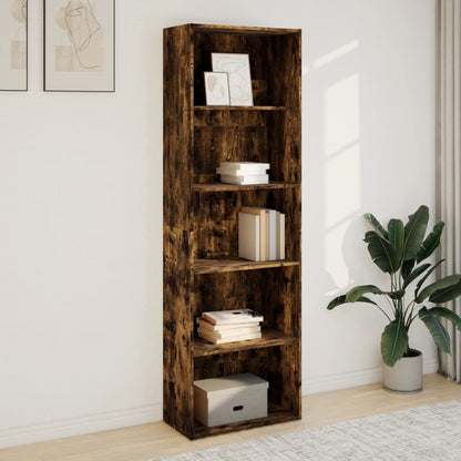 Bookcase Smoked Oak 60x30x189 cm Engineered Wood