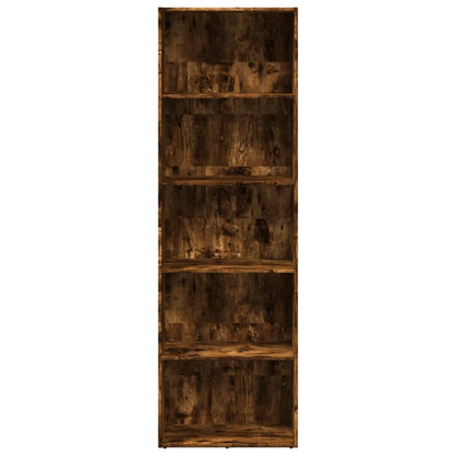 Bookcase Smoked Oak 60x30x189 cm Engineered Wood