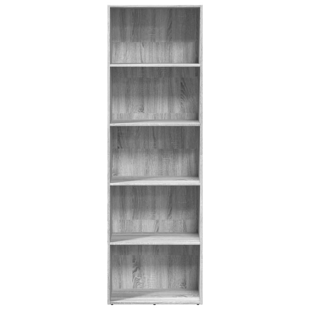 Bookcase Grey Sonoma 60x30x189 cm Engineered Wood