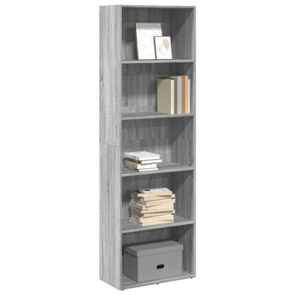 Bookcase Grey Sonoma 60x30x189 cm Engineered Wood