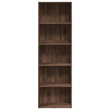 Bookcase Brown Oak 60x30x189 cm Engineered Wood