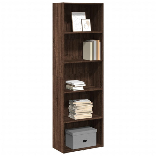 Bookcase Brown Oak 60x30x189 cm Engineered Wood