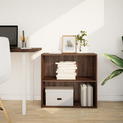 Bookcase Brown Oak 80x30x77 cm Engineered Wood