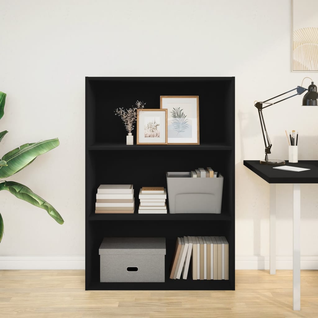 Bookcase Black 80x30x114 cm Engineered Wood