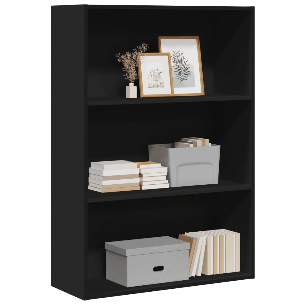 Bookcase Black 80x30x114 cm Engineered Wood