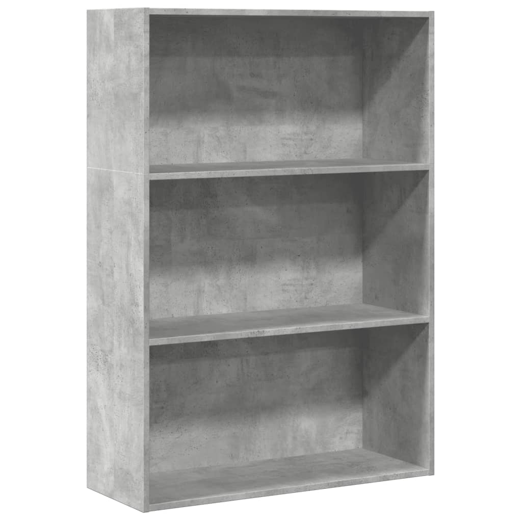 Bookcase Concrete Grey 80x30x114 cm Engineered Wood