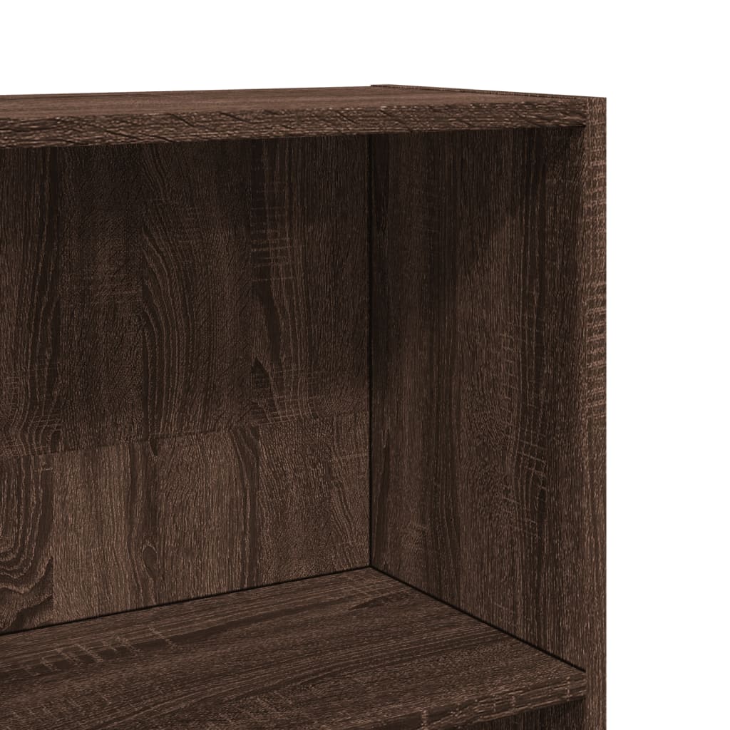 Bookcase Brown Oak 80x30x114 cm Engineered Wood