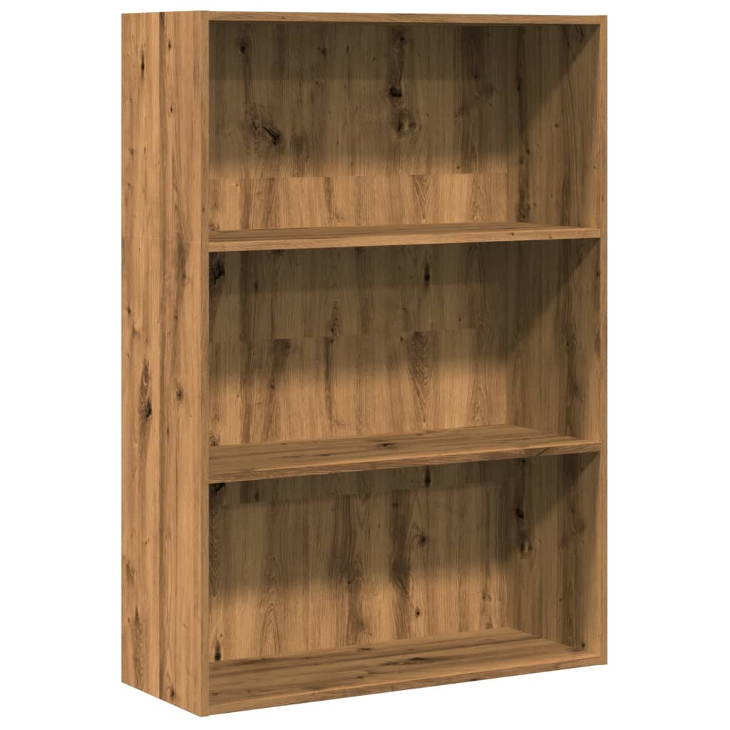 Bookcase Artisian Oak 80x30x114 cm Engineered Wood