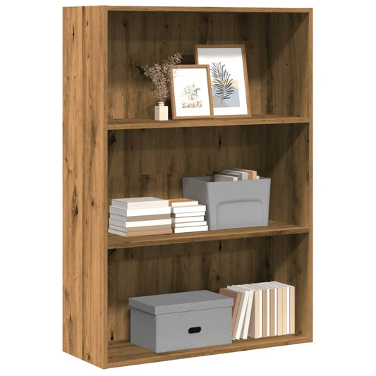 Bookcase Artisian Oak 80x30x114 cm Engineered Wood