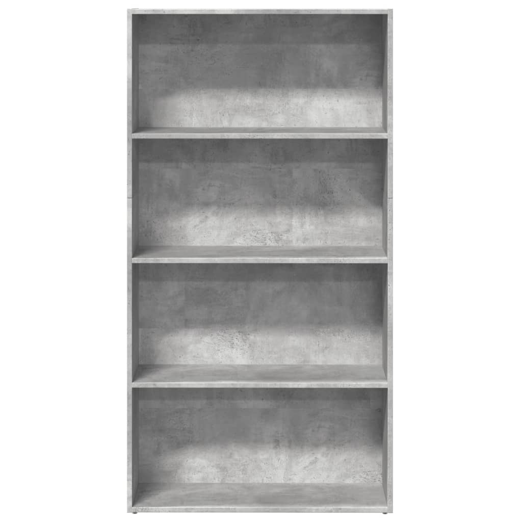 Bookcase Concrete Grey 80x30x152 cm Engineered Wood