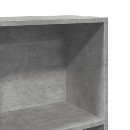 Bookcase Concrete Grey 80x30x152 cm Engineered Wood