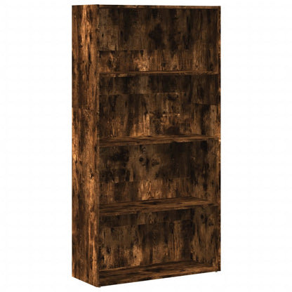 Bookcase Smoked Oak 80x30x152 cm Engineered Wood