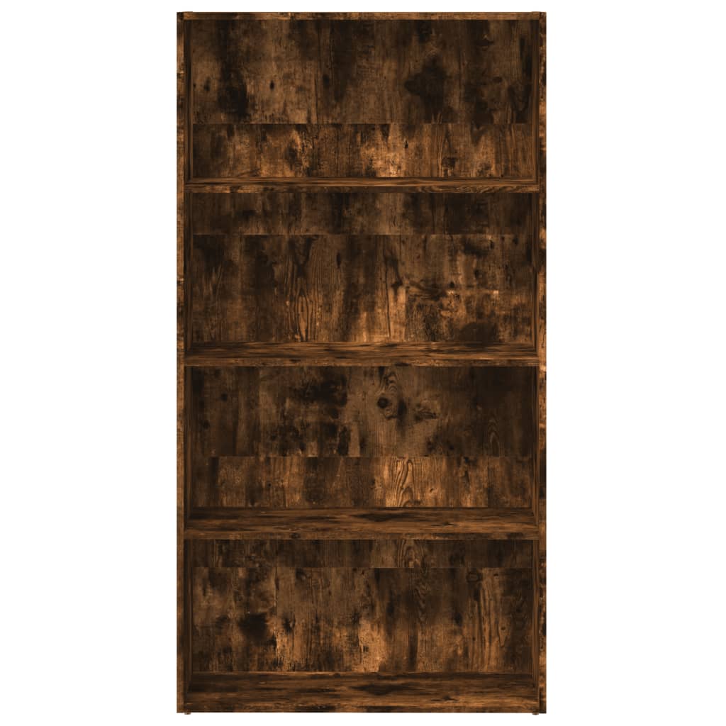 Bookcase Smoked Oak 80x30x152 cm Engineered Wood