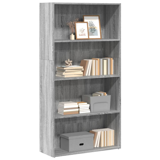 Bookcase Grey Sonoma 80x30x152 cm Engineered Wood