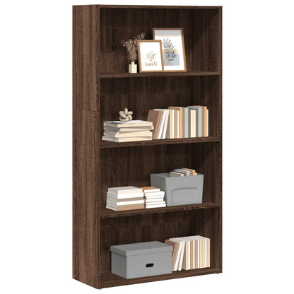 Bookcase Brown Oak 80x30x152 cm Engineered Wood