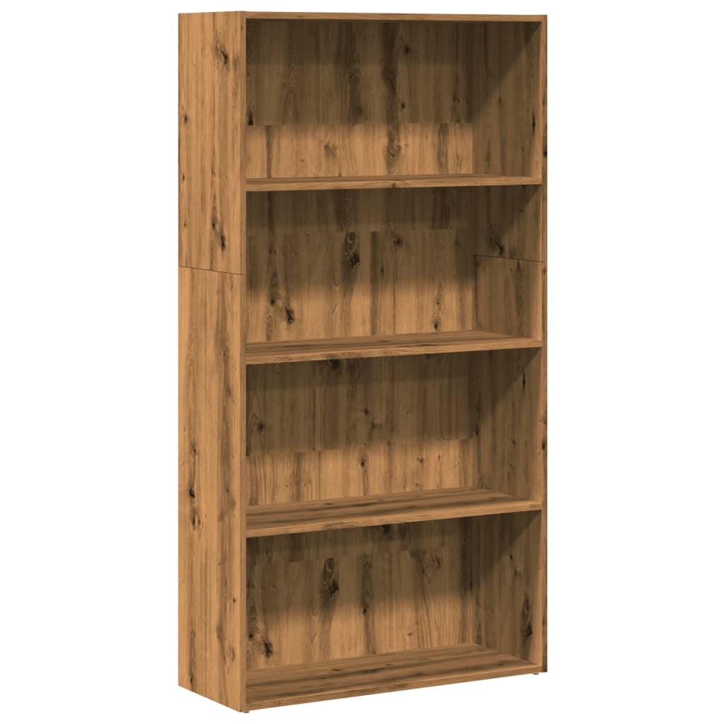 Bookcase Artisian Oak 80x30x152 cm Engineered Wood