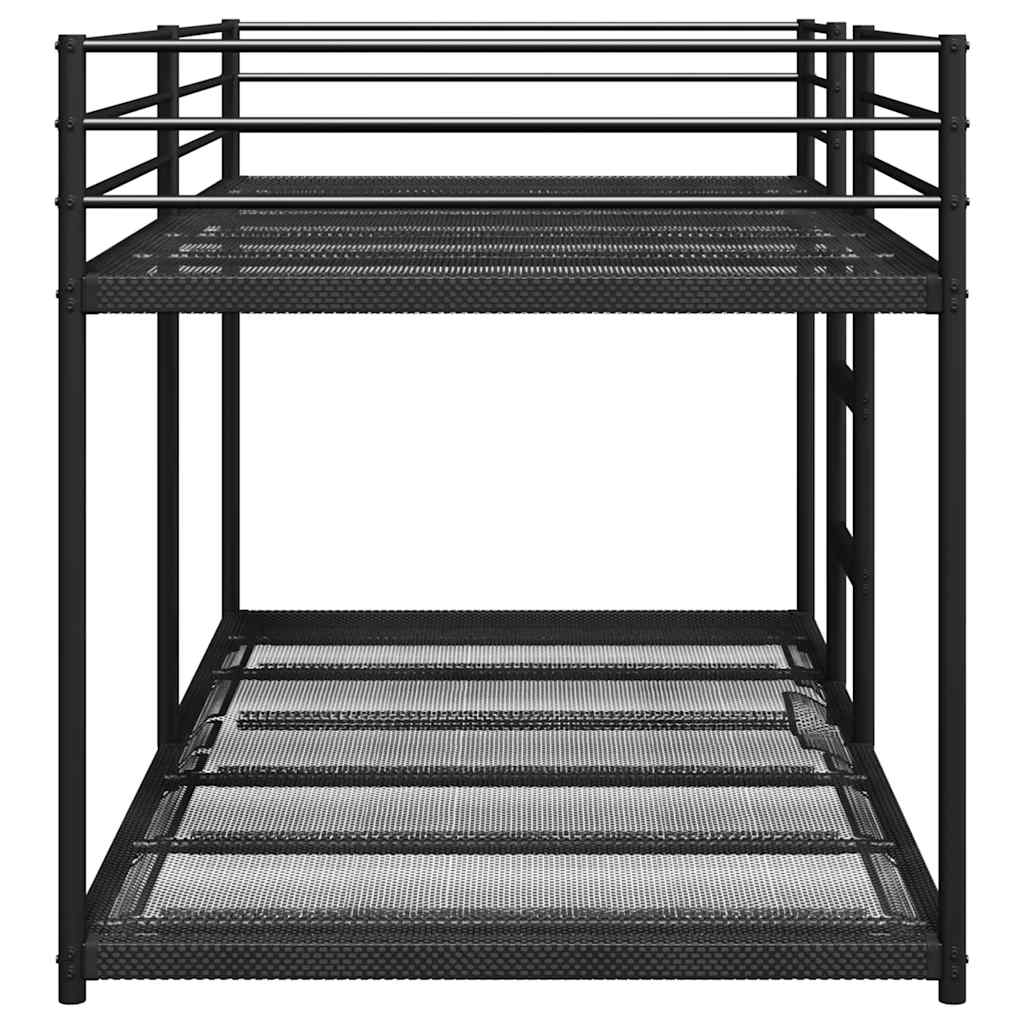 Bunk Bed without Mattress Black 100x190 cm Steel