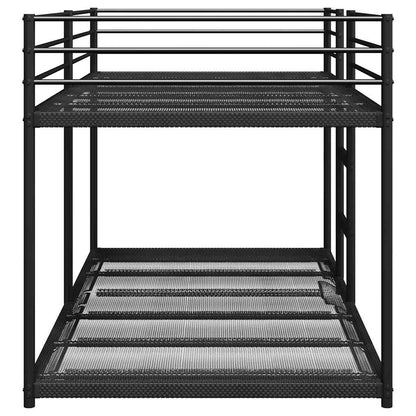 Bunk Bed without Mattress Black 100x190 cm Steel
