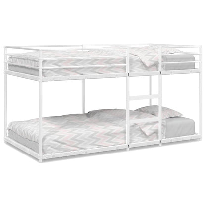 Bunk Bed without Mattress White 100x190 cm Steel