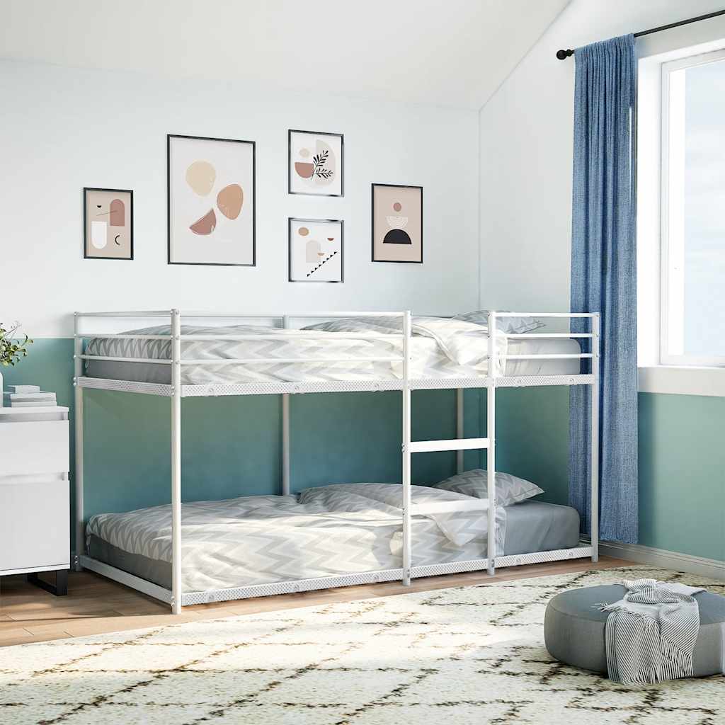 Bunk Bed without Mattress White 100x200 cm Steel