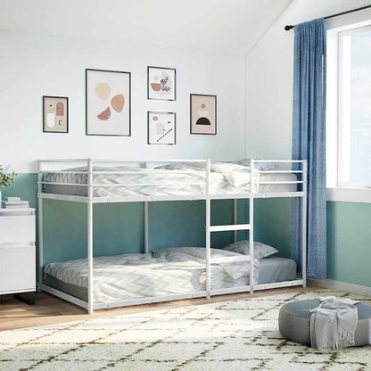 Bunk Bed without Mattress White 100x200 cm Steel