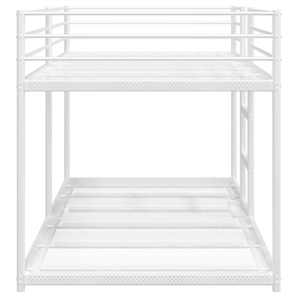 Bunk Bed without Mattress White 100x200 cm Steel