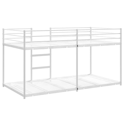 Bunk Bed without Mattress White 100x200 cm Steel