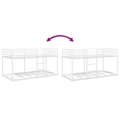 Bunk Bed without Mattress White 100x200 cm Steel