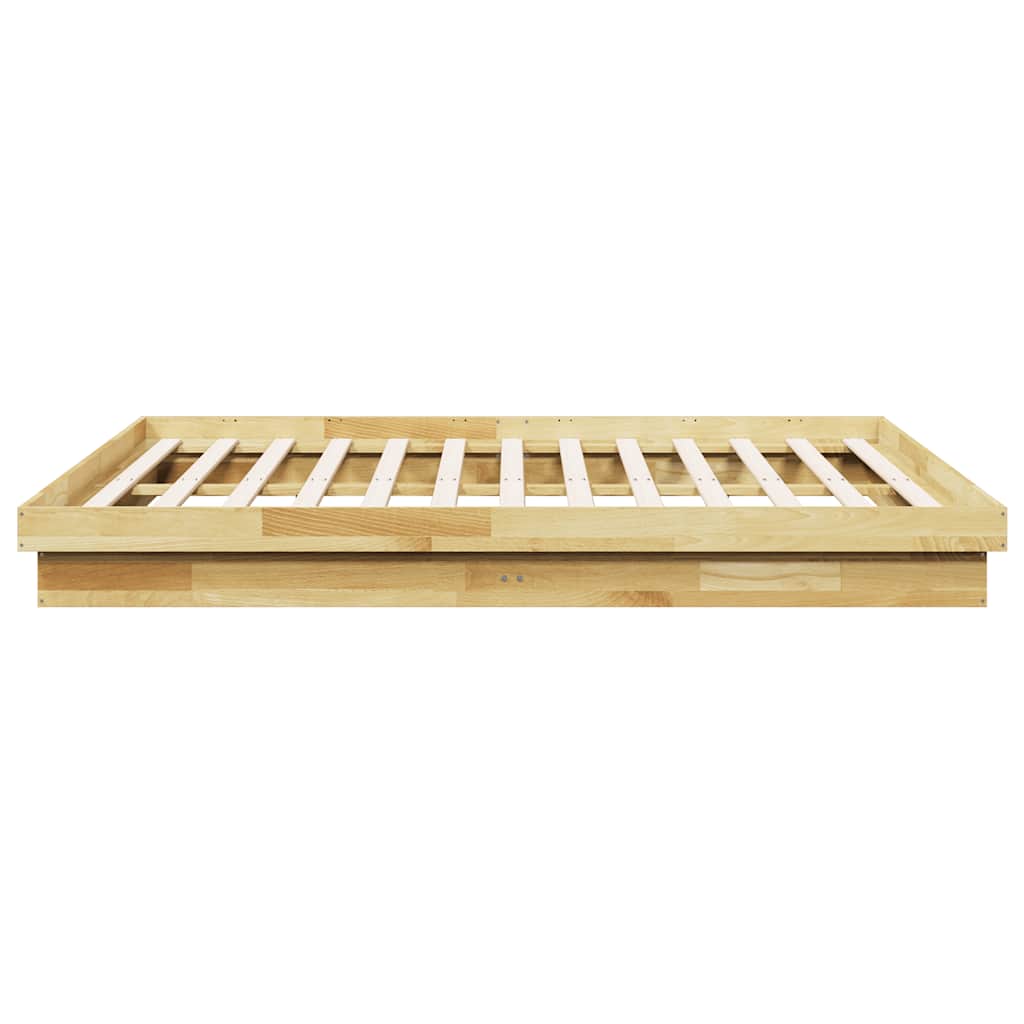 Bed Frame without Mattress 200x200 cm Solid Wood Oak